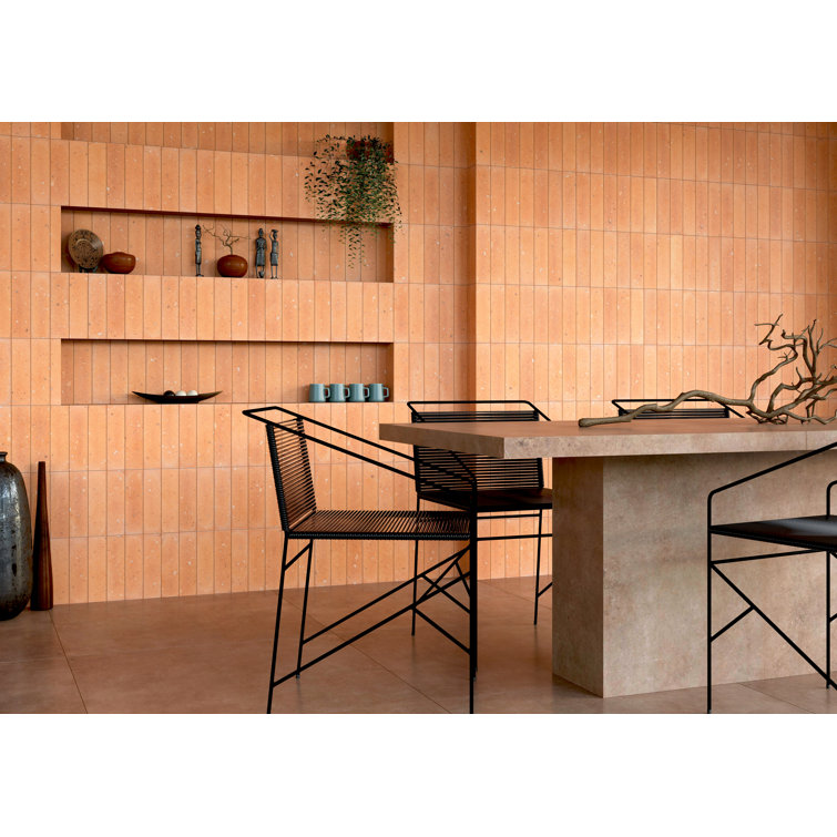 Cotto Matte Glazed Ceramic Brick Look Wall and Floor Tile