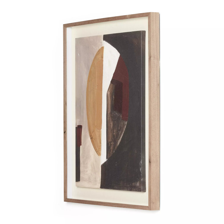 Abstract Framed Canvas Art with Quote in Neutral Tones
