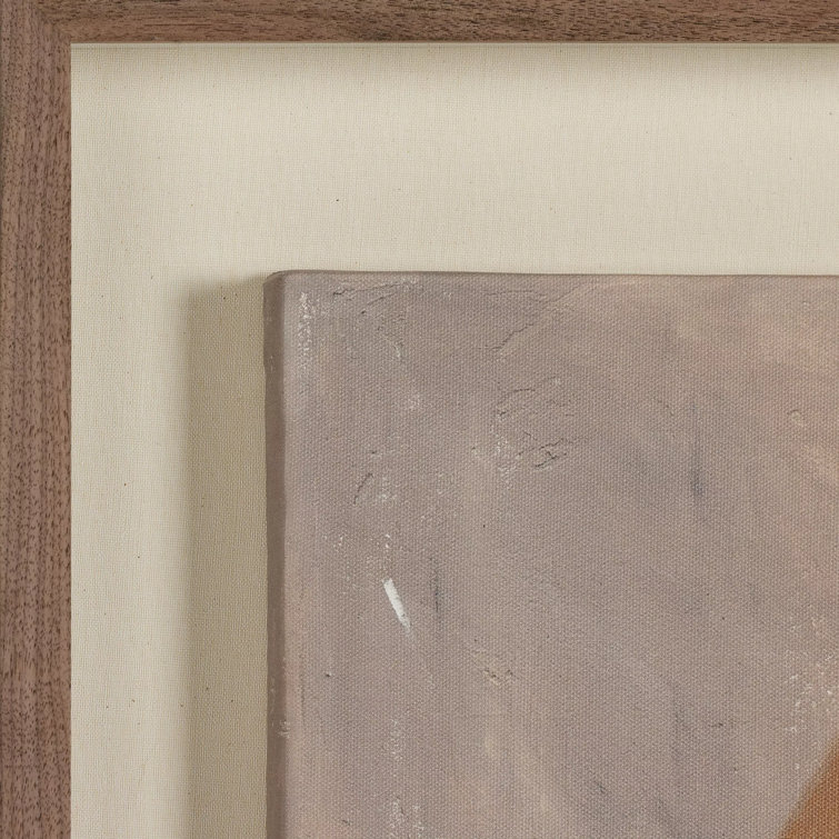 Abstract Framed Canvas Art with Quote in Neutral Tones