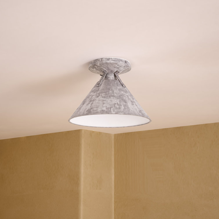 Modern Archer Matte Black Aluminum 7" Flush Mount Light