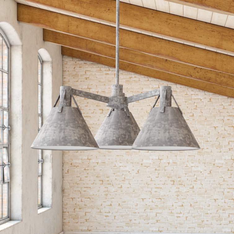Archer Classic Steel Shade 3-Light Traditional Chandelier
