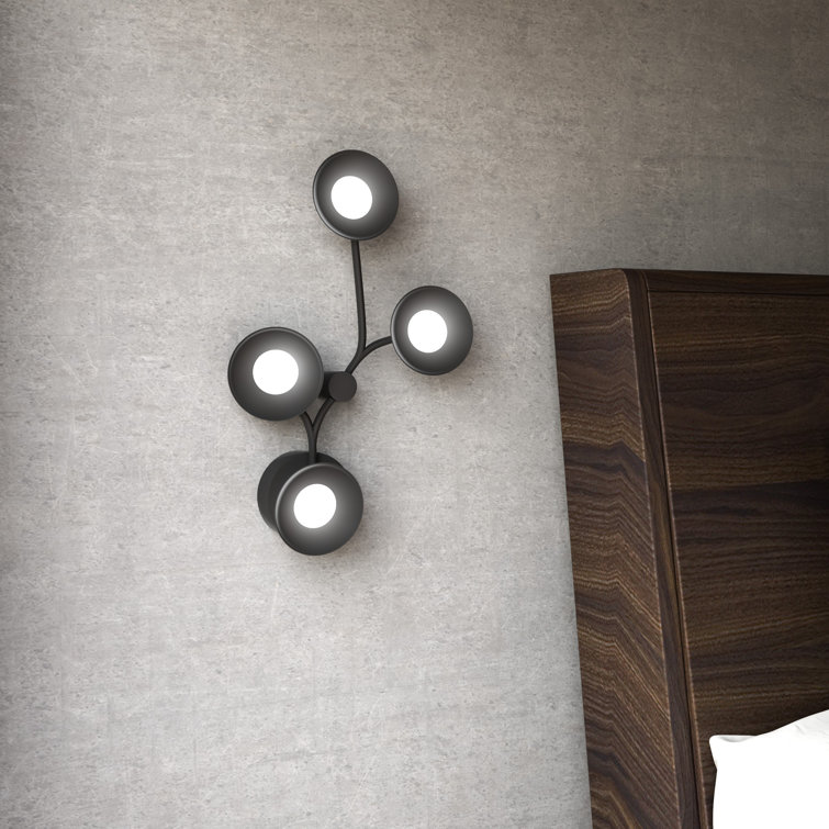 Rotaire Black Aluminum LED Dimmable Wallchiere
