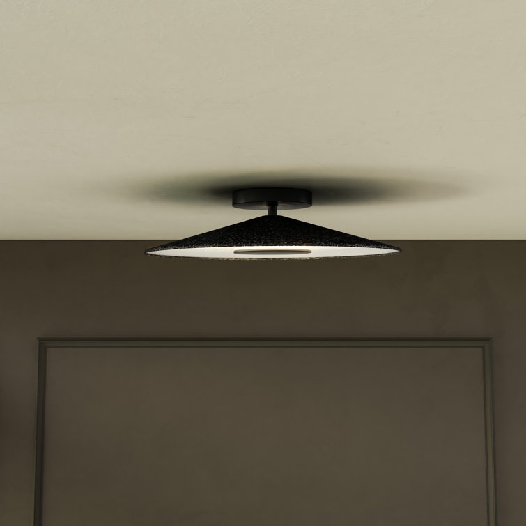 Cruz Geometric Black Aluminum 15" LED Dimmable Wall Sconce