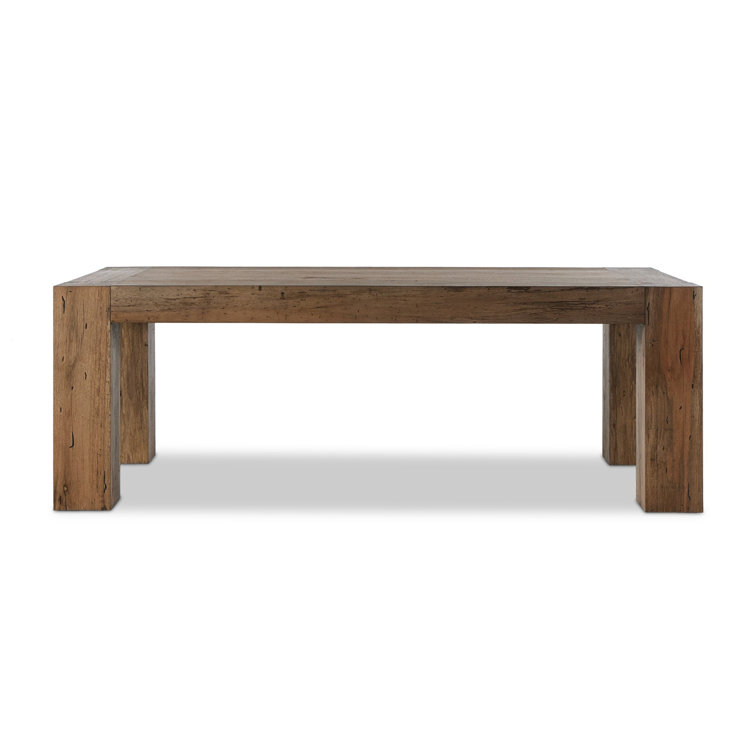Rustic Reclaimed Wood Rectangular Dining Table, 86"
