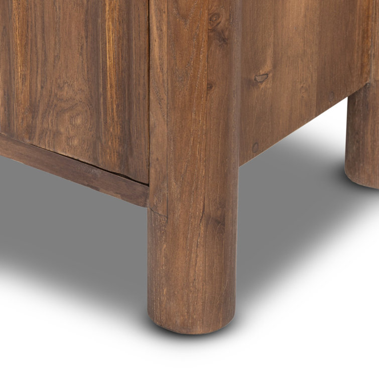 Ezri 98'' Cocoa Oak Carved Sideboard