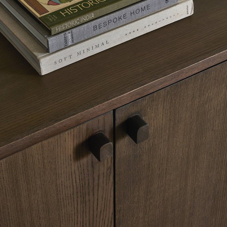 Malmo 94'' Aged Natural Oak Midcentury Sideboard