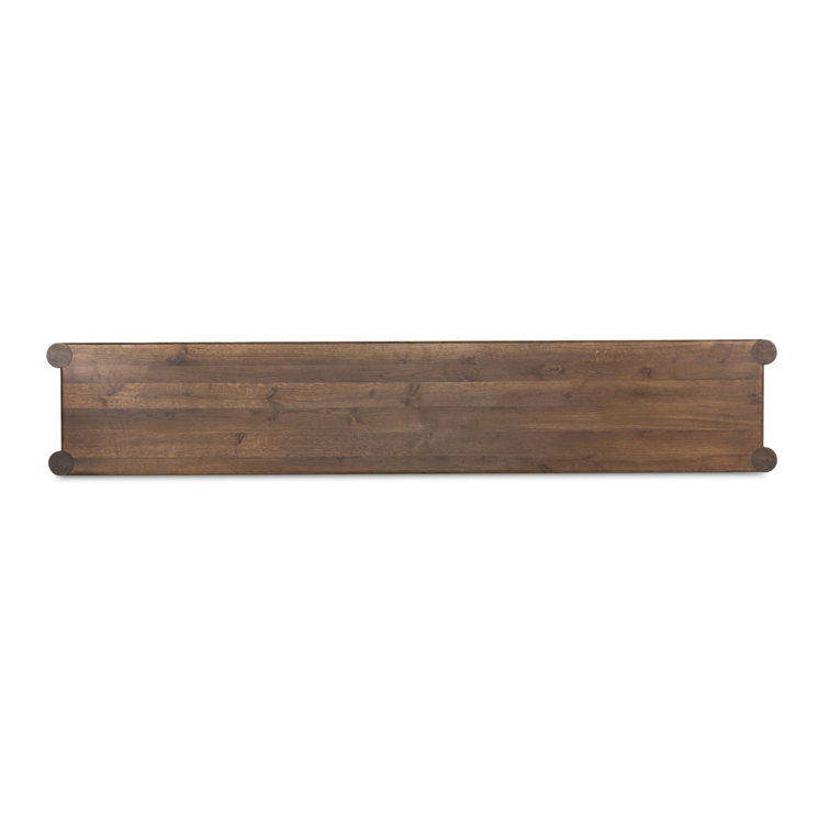 Ezri 98'' Cocoa Oak Carved Sideboard
