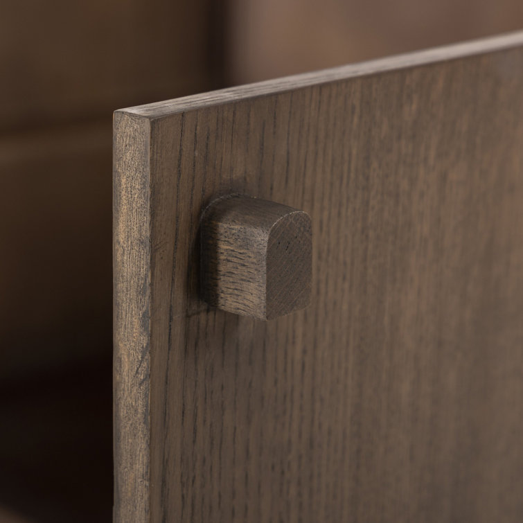 Malmo 94'' Aged Natural Oak Midcentury Sideboard