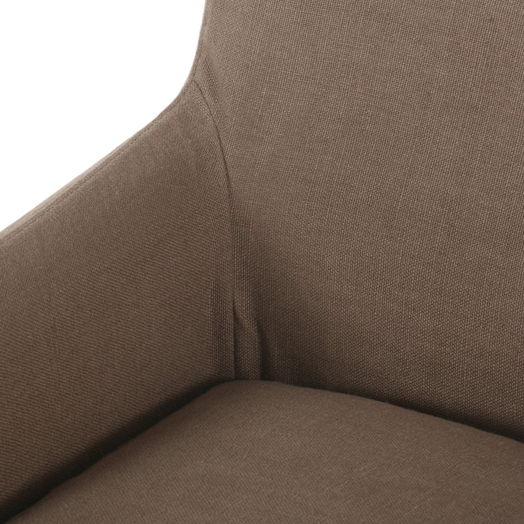 Brussels Mushroom Upholstered Arm Chair with Slipcover