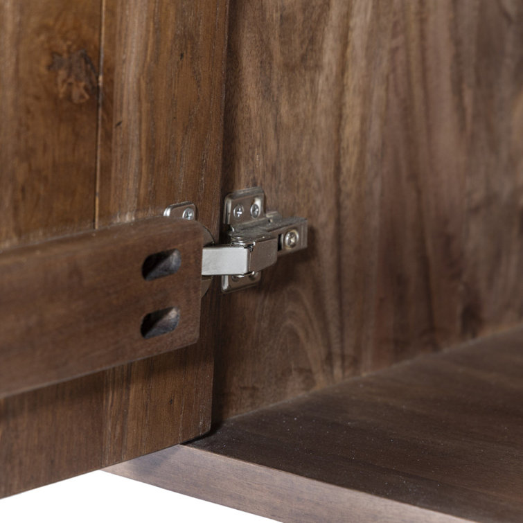 Ezri 98'' Cocoa Oak Carved Sideboard