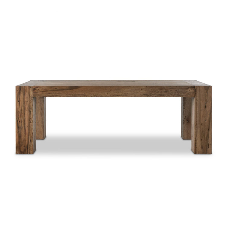 Rustic Reclaimed Wood Rectangular Dining Table, 86"