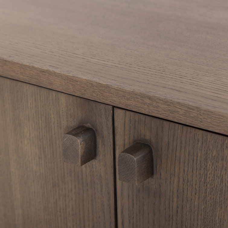 Malmo 94'' Aged Natural Oak Midcentury Sideboard