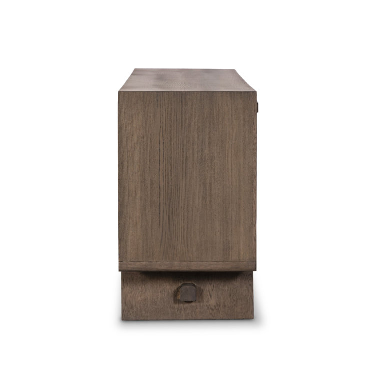 Malmo 94'' Aged Natural Oak Midcentury Sideboard