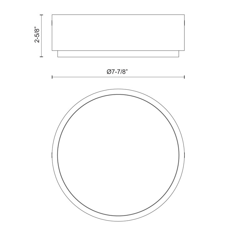 Blanco Polished Nickel and Glass LED Drum Flush Mount