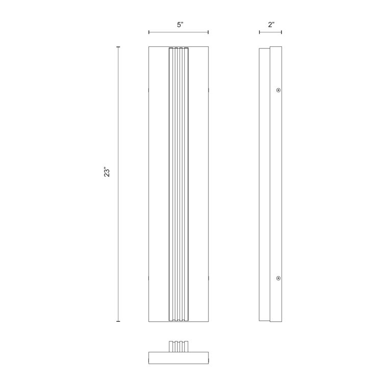 Kismet 23" Polished Nickel Dimmable LED Bath Bar