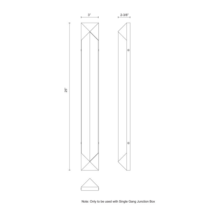 Alora Gold Finish Triangle Bathroom Vanity Light