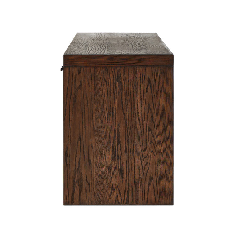 Sullivan Umber Oak Media Console with Cabinet