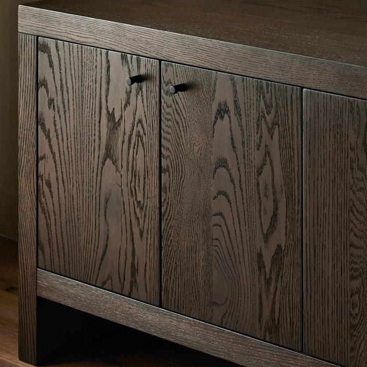 Sullivan Umber Oak Media Console with Cabinet