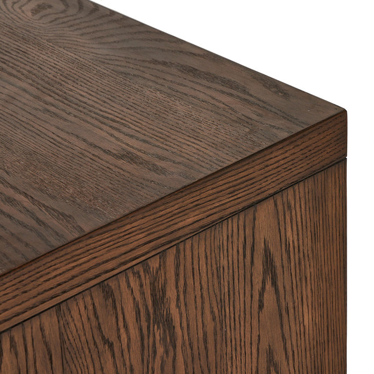 Sullivan Umber Oak Media Console with Cabinet