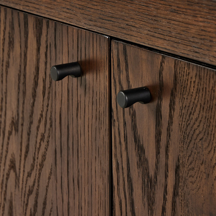Sullivan Umber Oak Media Console with Cabinet