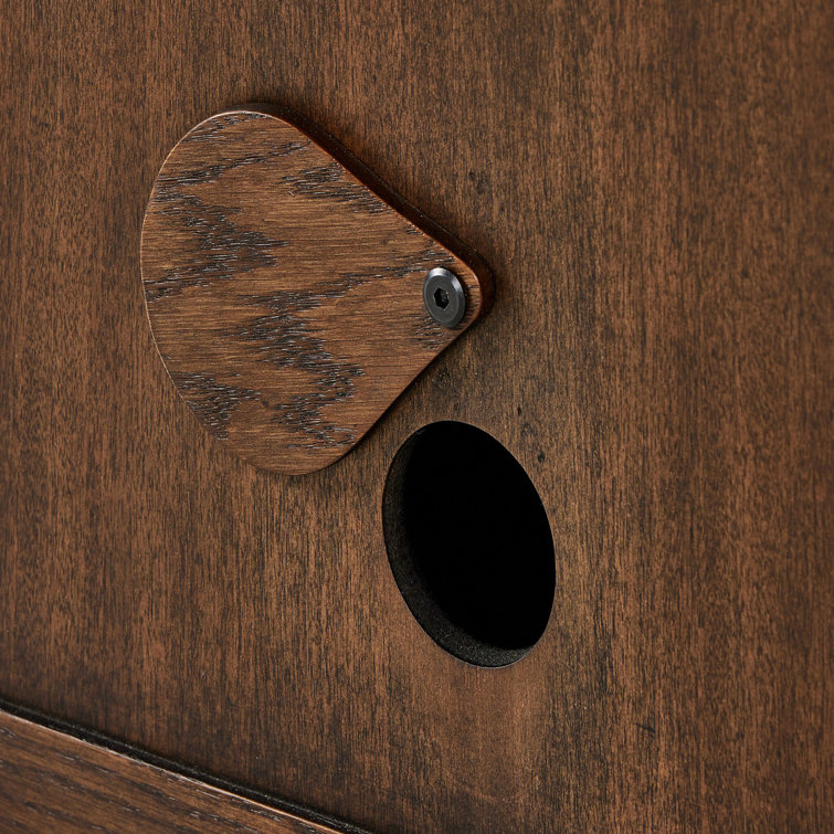 Sullivan Umber Oak Media Console with Cabinet