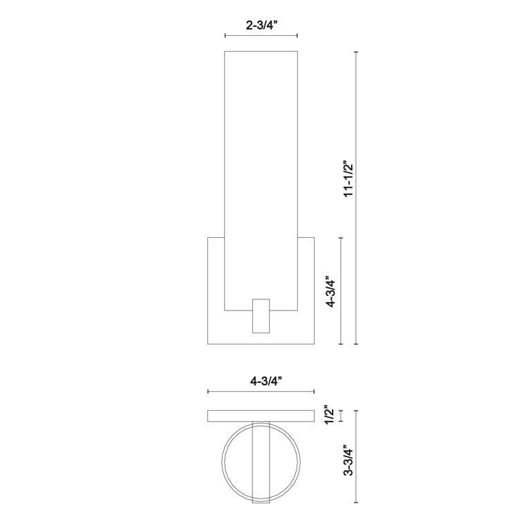 Elizabeth Chrome 11.5" Minimalist LED Wall Sconce