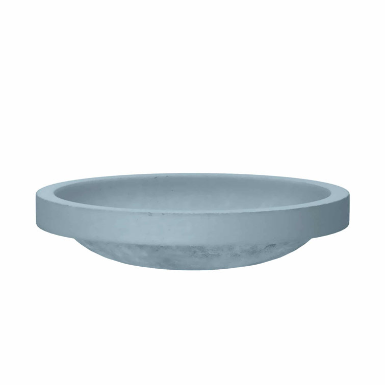 Ocean Blue Concrete Oval Drop-In Bathroom Sink