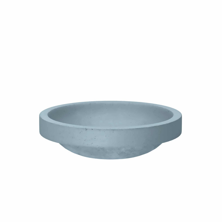 Ocean Blue Concrete Oval Drop-In Bathroom Sink