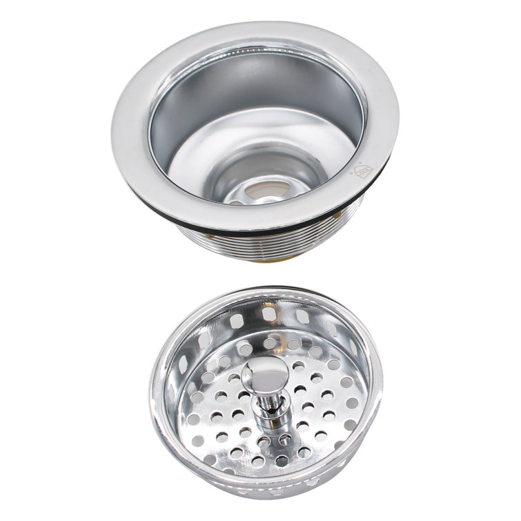 Polished Chrome Farmhouse Single Bowl Kitchen Sink with Faucet