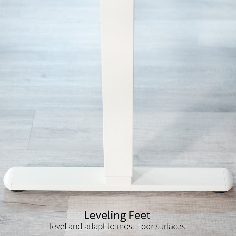 VIVO White Electric Height Adjustable Dual Motor Desk Frame