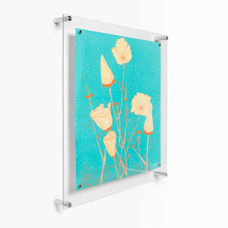 Silver Acrylic Floating Wall Frame for 16x20 Art