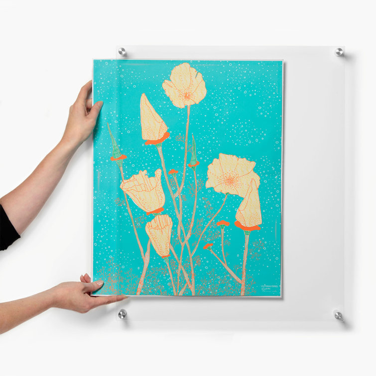 Silver Acrylic Floating Wall Frame for 16x20 Art