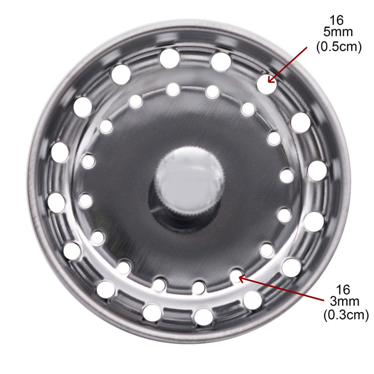 Satin Nickel Kitchen Sink Basket Strainer 2-Pack