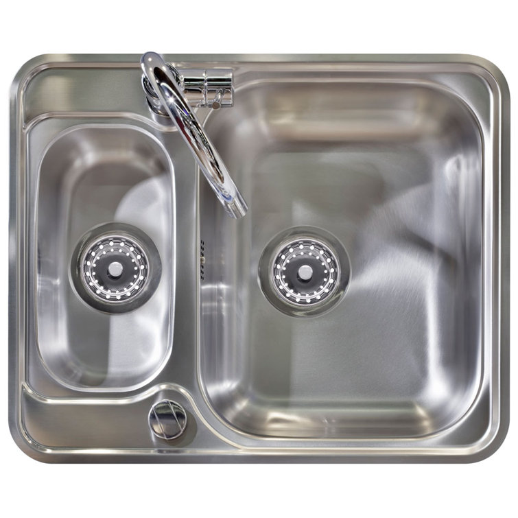 Satin Nickel Kitchen Sink Basket Strainer 2-Pack