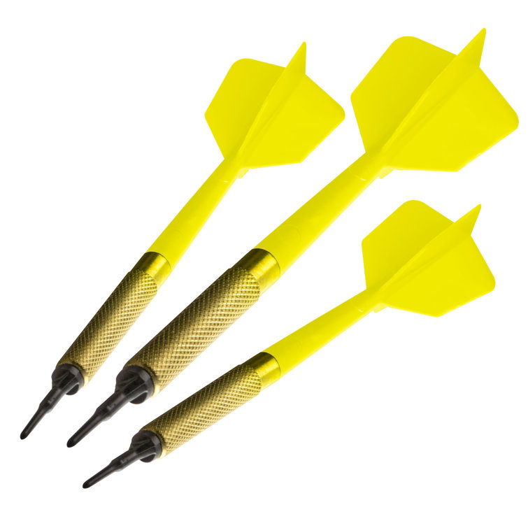 Yellow Brass Commercial Soft Tip Bar Darts Set
