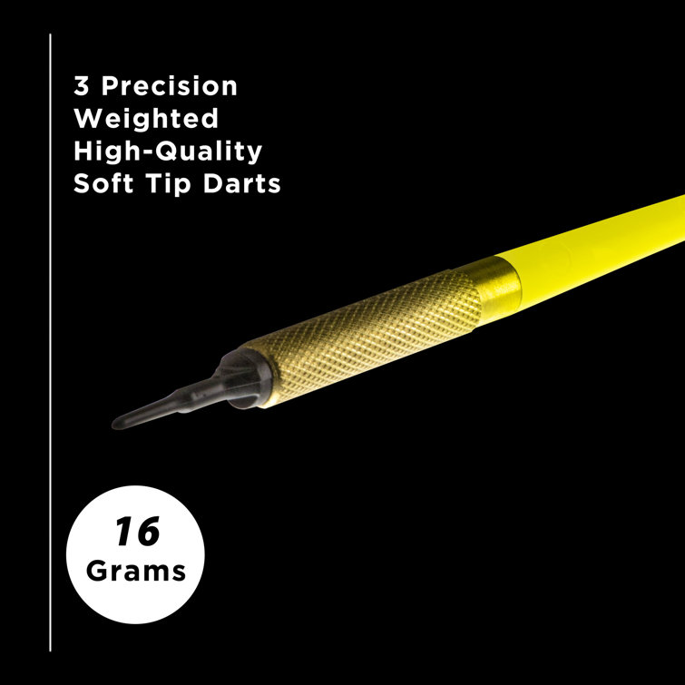 Yellow Brass Commercial Soft Tip Bar Darts Set