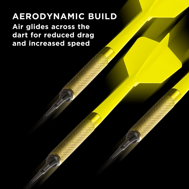 Yellow Brass Commercial Soft Tip Bar Darts Set