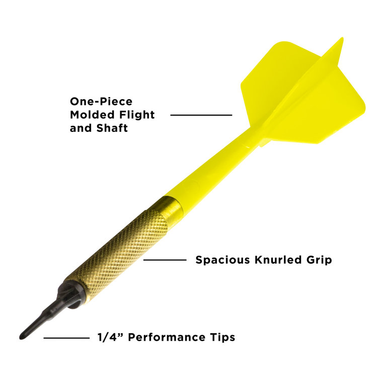 Yellow Brass Commercial Soft Tip Bar Darts Set