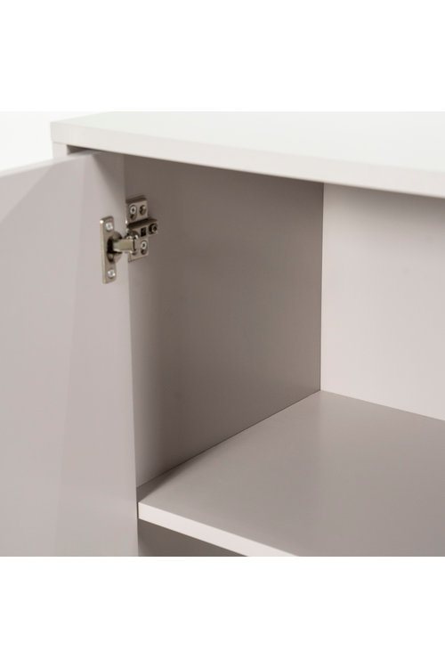 Boaz 71'' Off-White Metal Minimalist Sideboard