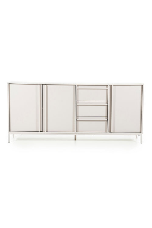 Boaz 71'' Off-White Metal Minimalist Sideboard