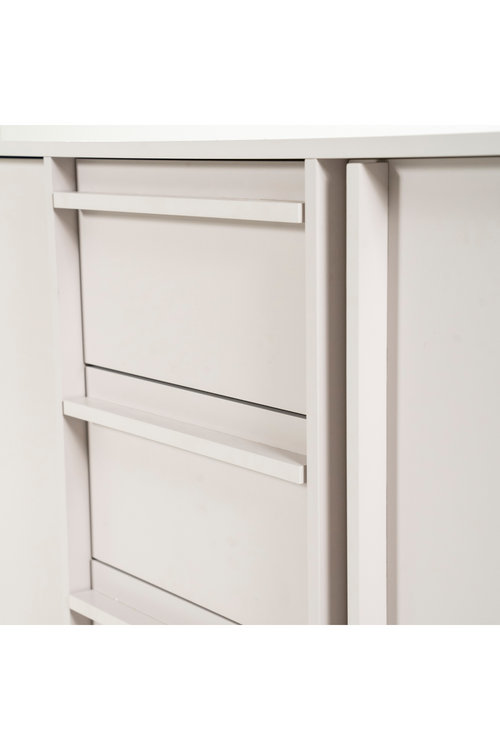 Boaz 71'' Off-White Metal Minimalist Sideboard