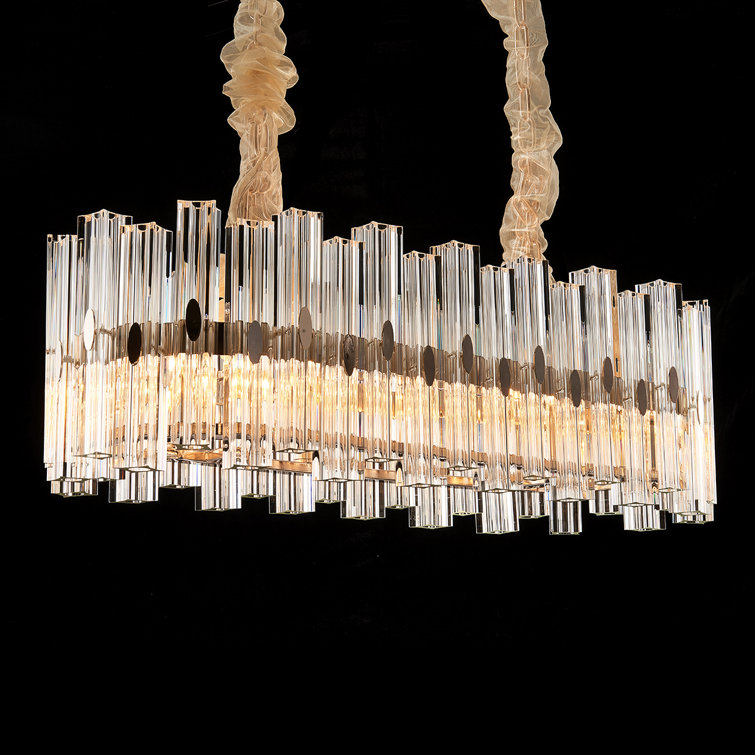 Gold and Clear Crystal 10-Light Statement Chandelier