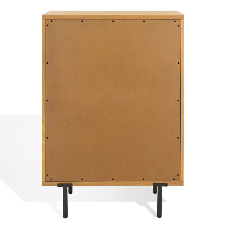 Artemi Rustic Wood 4-Drawer Dresser with Bronze Accents