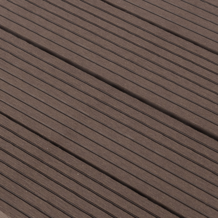 Mocha Brown Interlocking Composite Deck Tiles for Outdoor Flooring