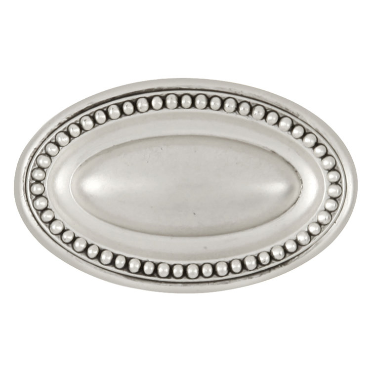Altair 1 3/4" Satin Antique Silver Oval Cabinet Knob