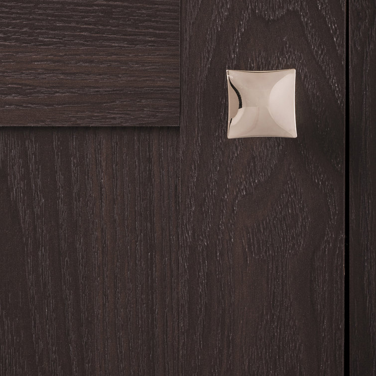 Polished Nickel Modern Square Cabinet Knobs 10-Pack