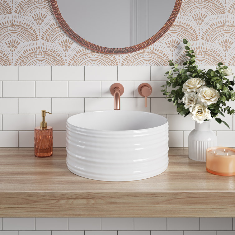 Adour 16'' White Ceramic Above-Counter Vessel Sink