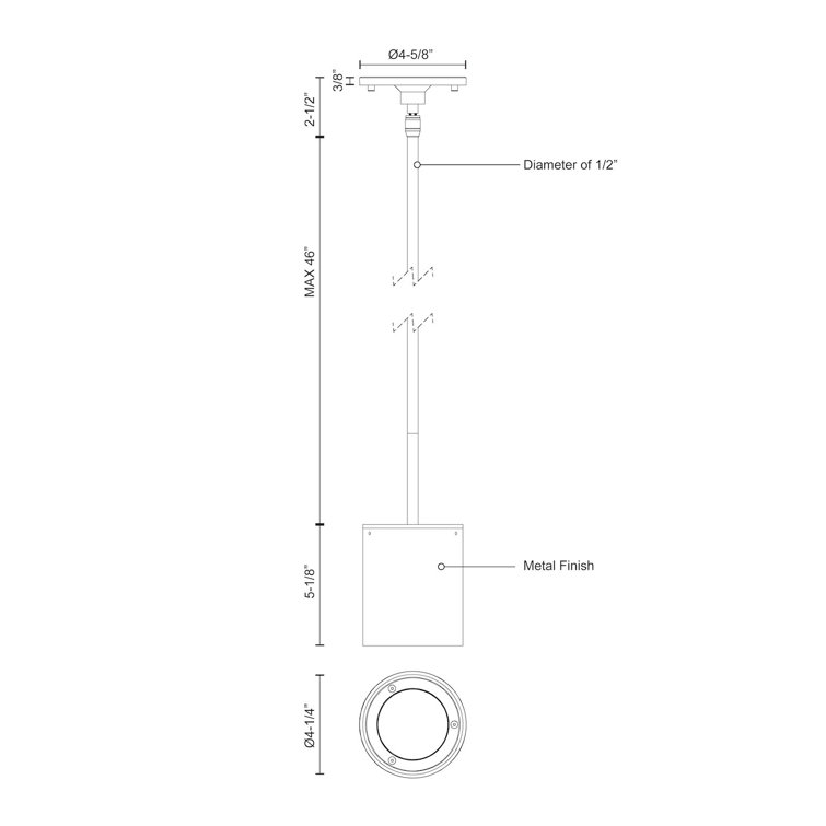Trenton 5" Black Aluminum LED Outdoor Flush Mount