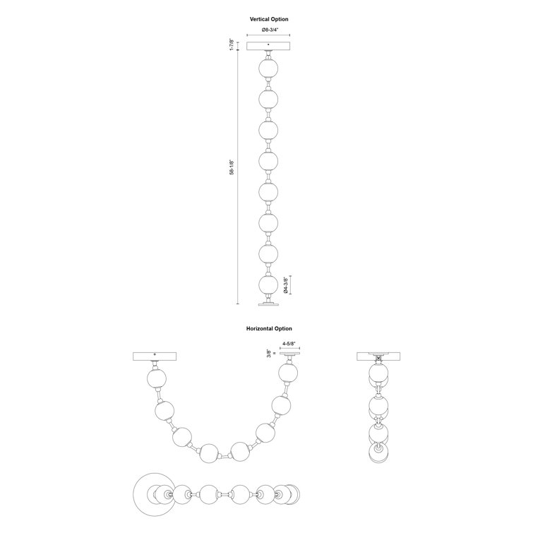 Marni Polished Nickel 8-Light LED Pendant