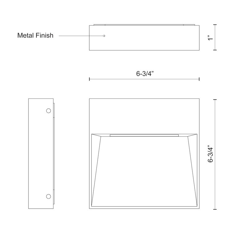 Casa Black Aluminum 6.75" LED Outdoor Wall Sconce